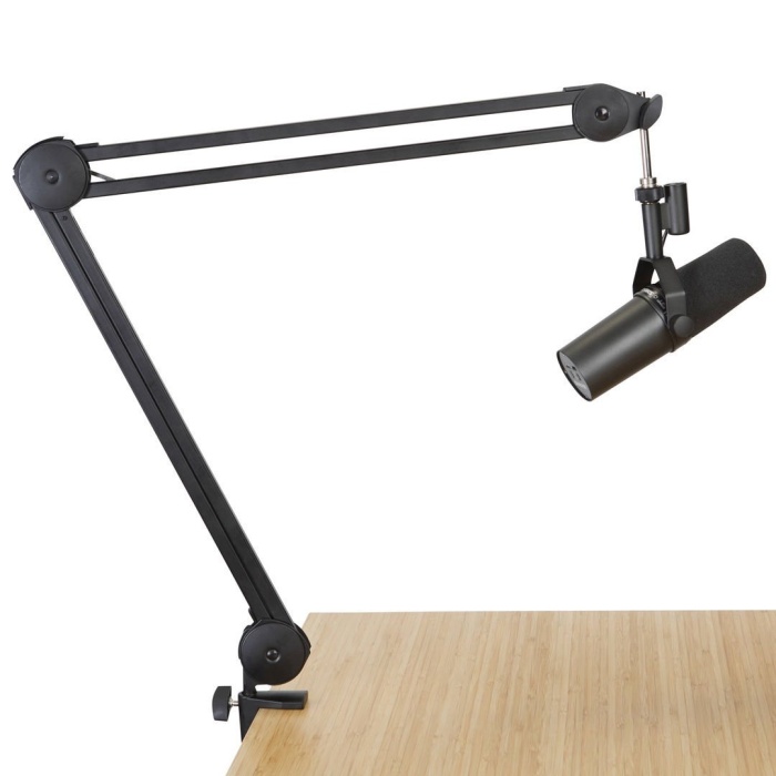 Gator Frameworks 07 0002 Frameworks Desktop Mic Boom Stand | Ayarlanabilir Açılı Podcast Mikrofon Kolu